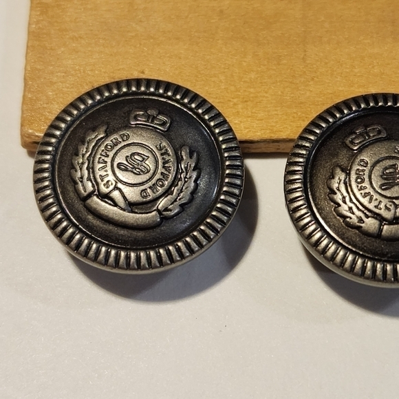 Stafford Antique Silver Blazer full button set + 2 spare - Picture 4 of 8